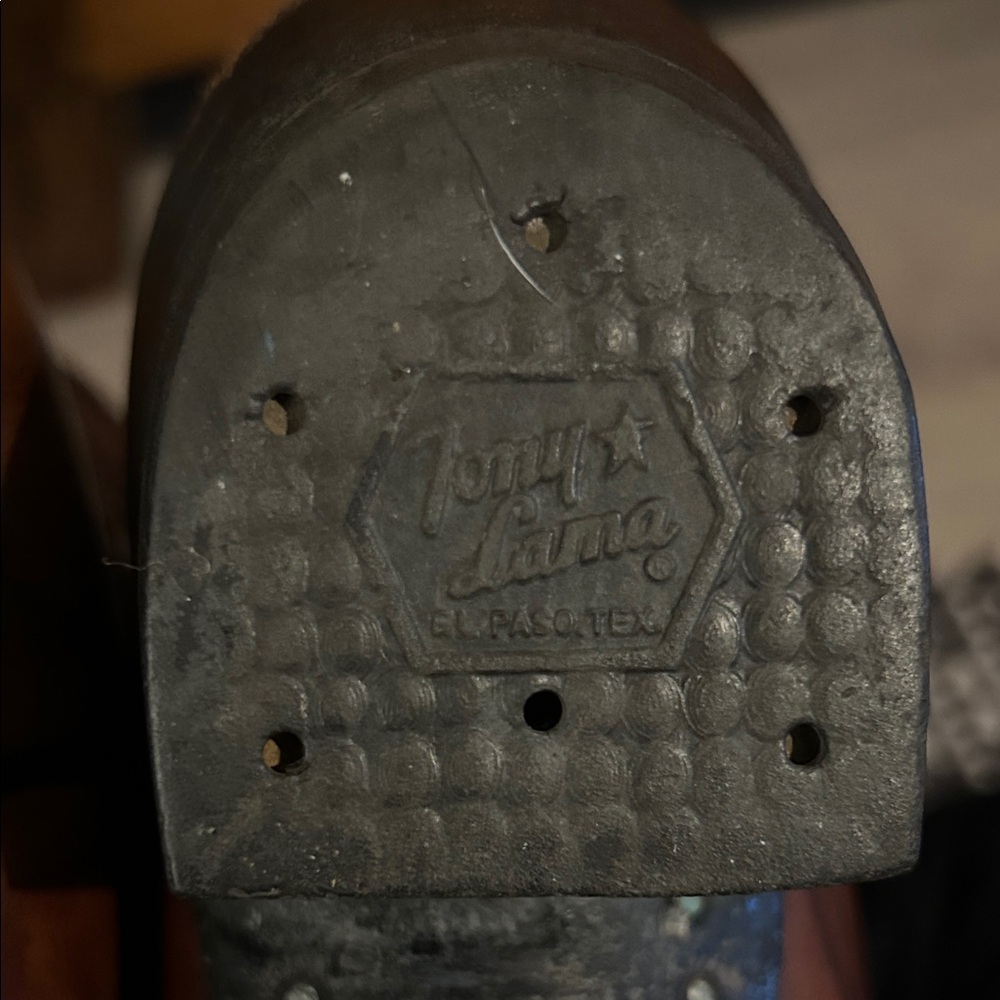 Tony Lama Brown Heeled Boots - Picture 2 of 6